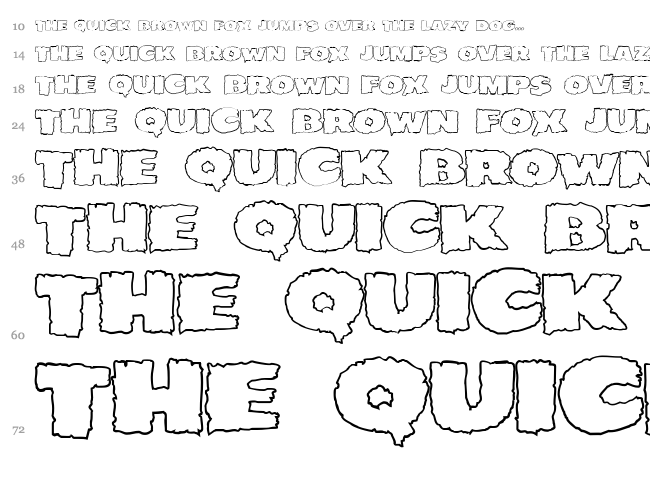JMH Eerie font waterfall